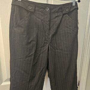 Larry Levine Black Pinstripe Pants